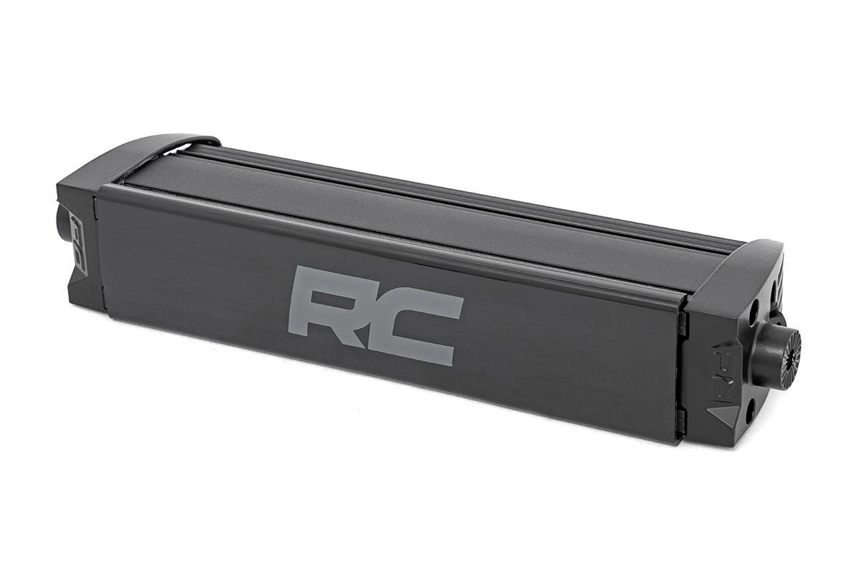 Rough Country 70728BLDRL 8 Inch Black Series LED Light Bar | Single Row | Cool White DRL | Pair