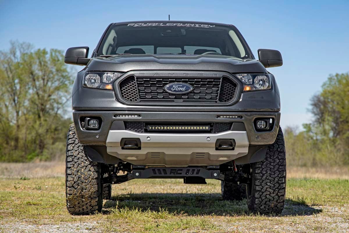 Rough Country 70829 LED Light Kit | Bumper Mount | 6" Black Slimline Pair | Ford Ranger (19-23)