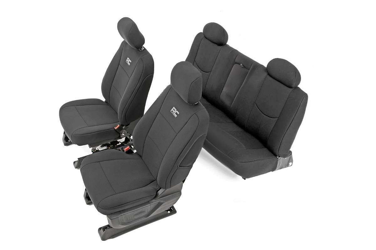 Rough Country 91025 Seat Covers | FR 40/20/40 & Rear | Chevy/GMC 1500 (14-18 & Classic)