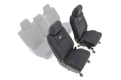 Rough Country 91026A Seat Covers | Front W/ Console Cover | Toyota Tundra 2WD/4WD (2014-2021)