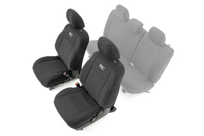 Rough Country 91030 Seat Covers | Front | Double Cab | Toyota Tacoma 2WD/4WD (2016-2023)