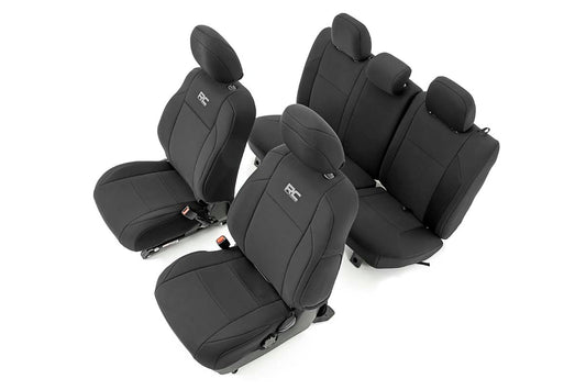 Rough Country 91031 Seat Covers | FR & RR | Double Cab | Toyota Tacoma 2WD/4WD (2016-2023)