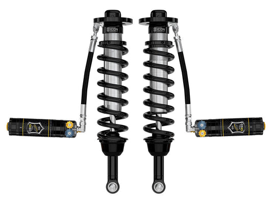 ICON 2021-2024 Ford F-150 4WD, 2.75-3.5" Lift, Front, V.S. 2.5 Series Coilover Kit, Remote Reservoir w/ CDXS, Pair