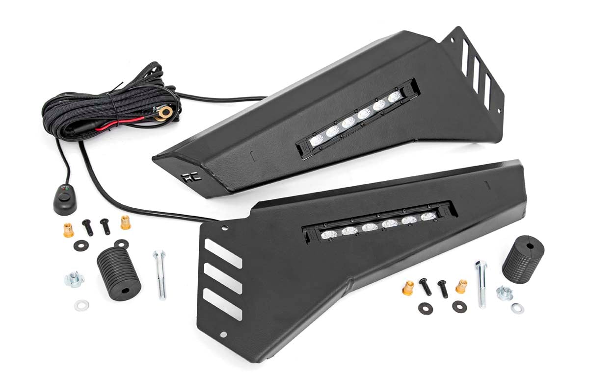 Rough Country 92023 Bumper Wings | No Stinger | 6" Led Combo | Honda Pioneer 1000