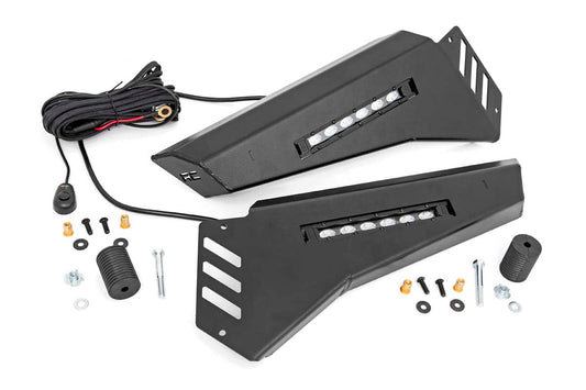 Rough Country 92023 Bumper Wings | No Stinger | 6" Led Combo | Honda Pioneer 1000