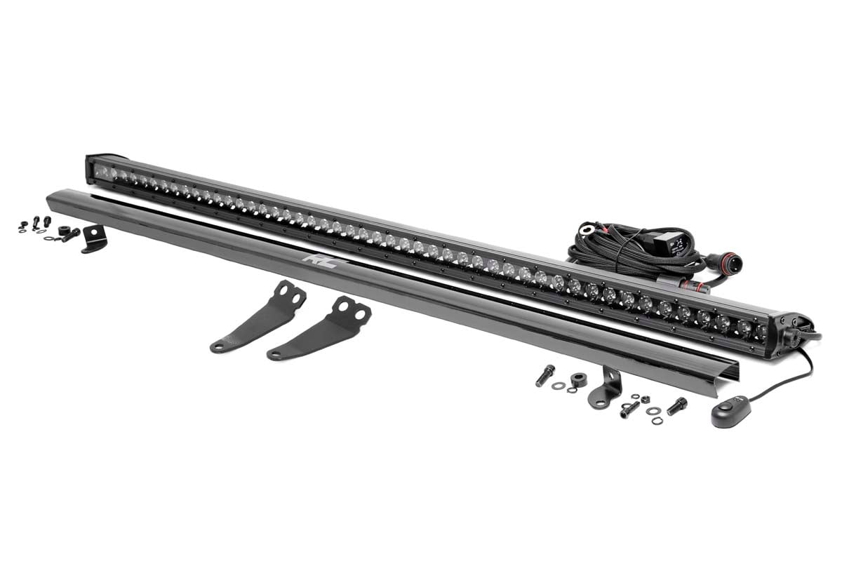 Rough Country 93034 LED Light Kit | Lower Windshield | 50" Black Single Row | Polaris General XP 4 1000