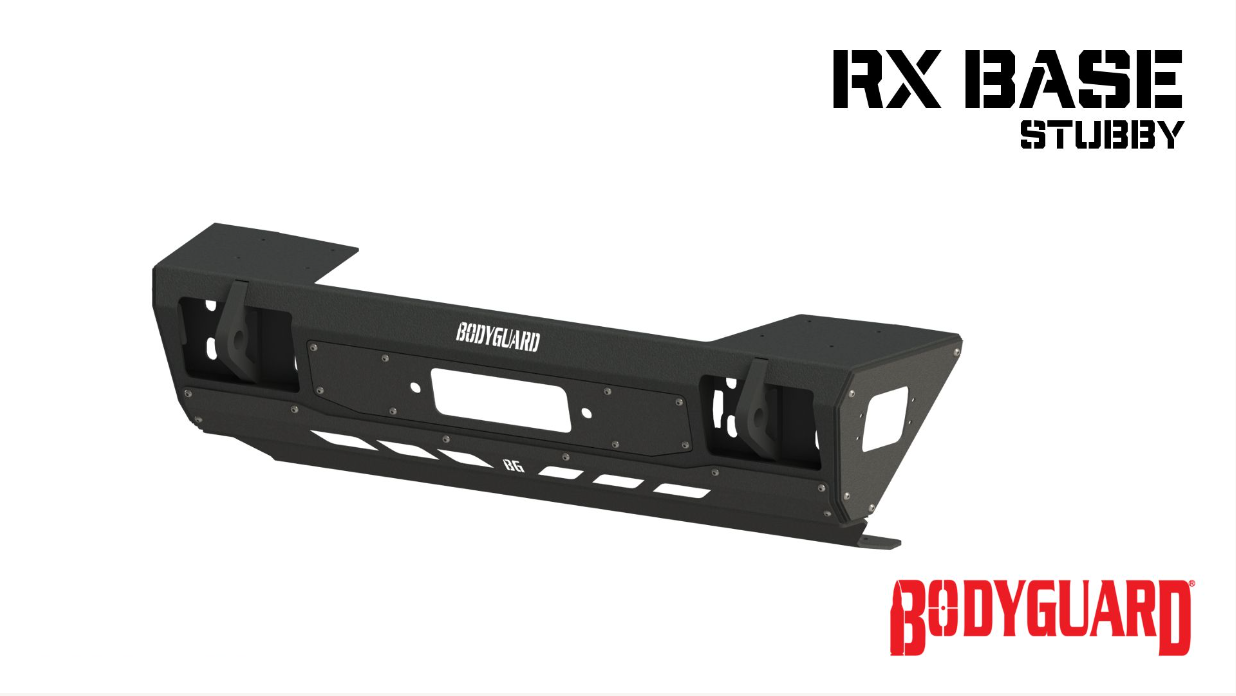 Bodyguard Bumpers 95193TNN RX Series Stubby Base - Textured Black Front Bumper