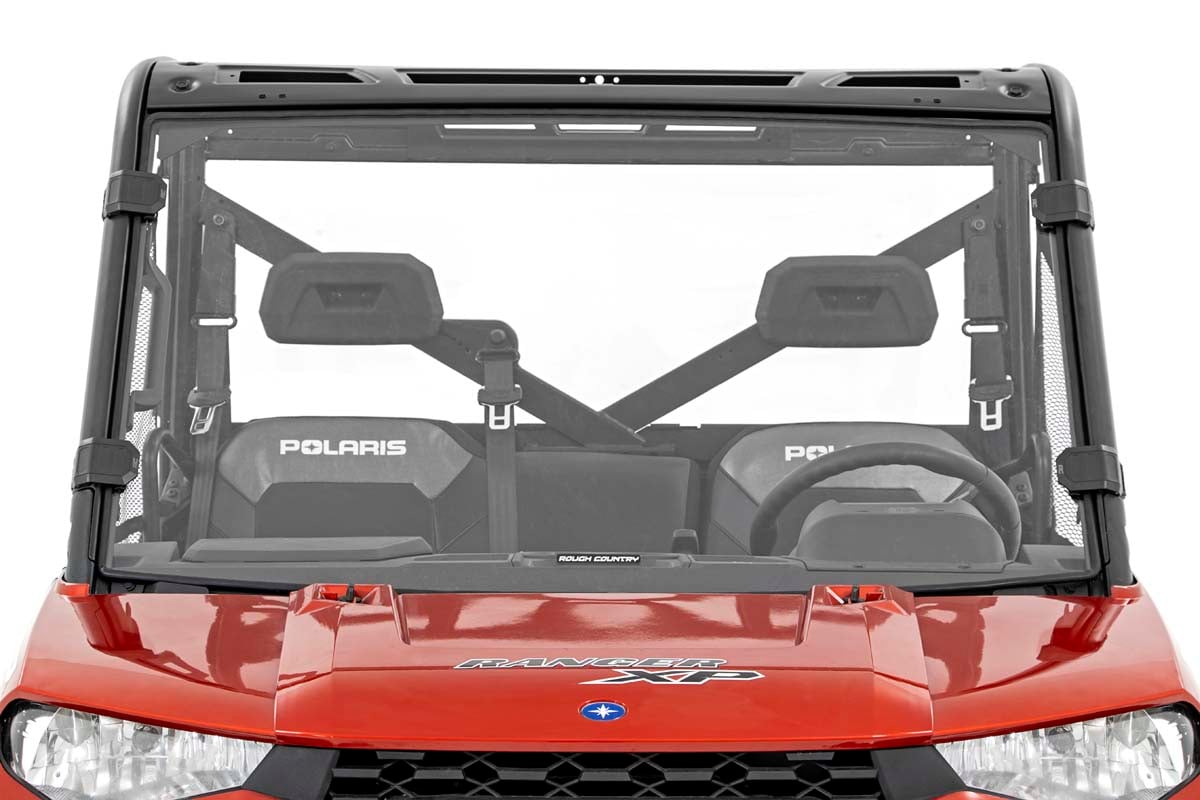 Rough Country 98132010 Full Windshield | Scratch Resistant | Polaris Ranger 1000/Ranger XP 900/1000