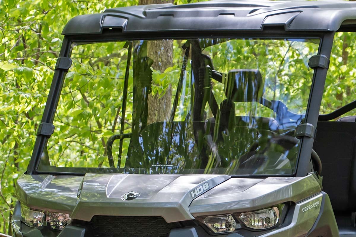 Rough Country 98162030 Full Windshield | Scratch Resistant | Can-Am Defender HD 8/HD 9/HD 10