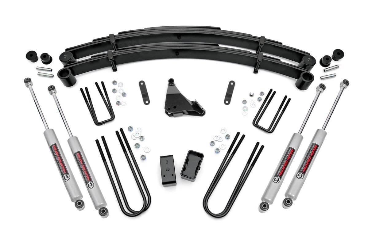 Rough Country 49530 4 Inch Lift Kit | Rear Blocks | Ford F-250/F-350 Super Duty 4WD (1999-2004)