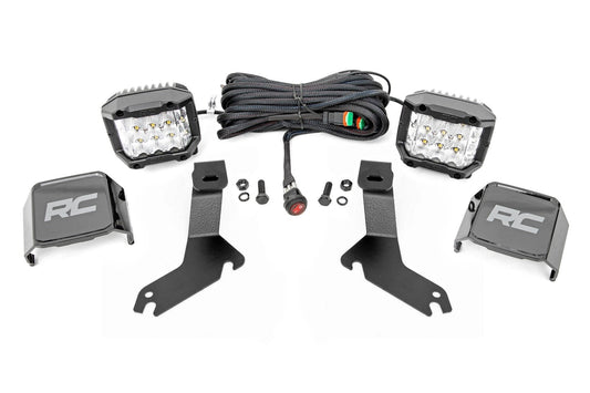 Rough Country 82285 LED Light Kit | Ditch Mount |  3" OSRAM | Wide | Chevy Silverado 1500 (99-06)/Tahoe (00-06)