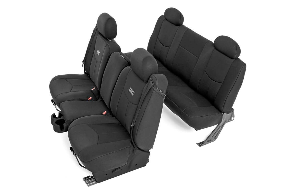 Rough Country 91019 Seat Covers | FR 40/40/20 & Rear | Chevy/GMC 1500 (99-06 & Classic)