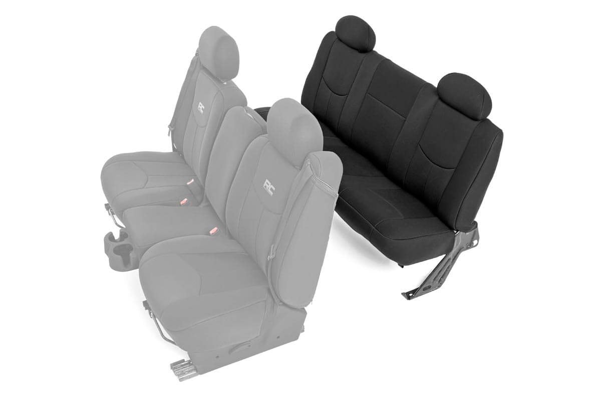 Rough Country 91014 Rear Seat Covers | Full Bench | Chevy/GMC 1500 (99-06 & Classic)