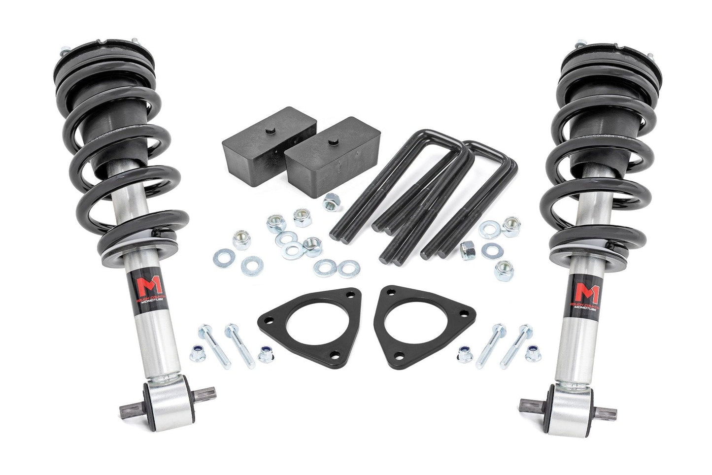 Rough Country 1340 2.5 Inch Lift Kit | Alu/Cast Steel | M1 Strut | Chevy/GMC 1500 (07-18)