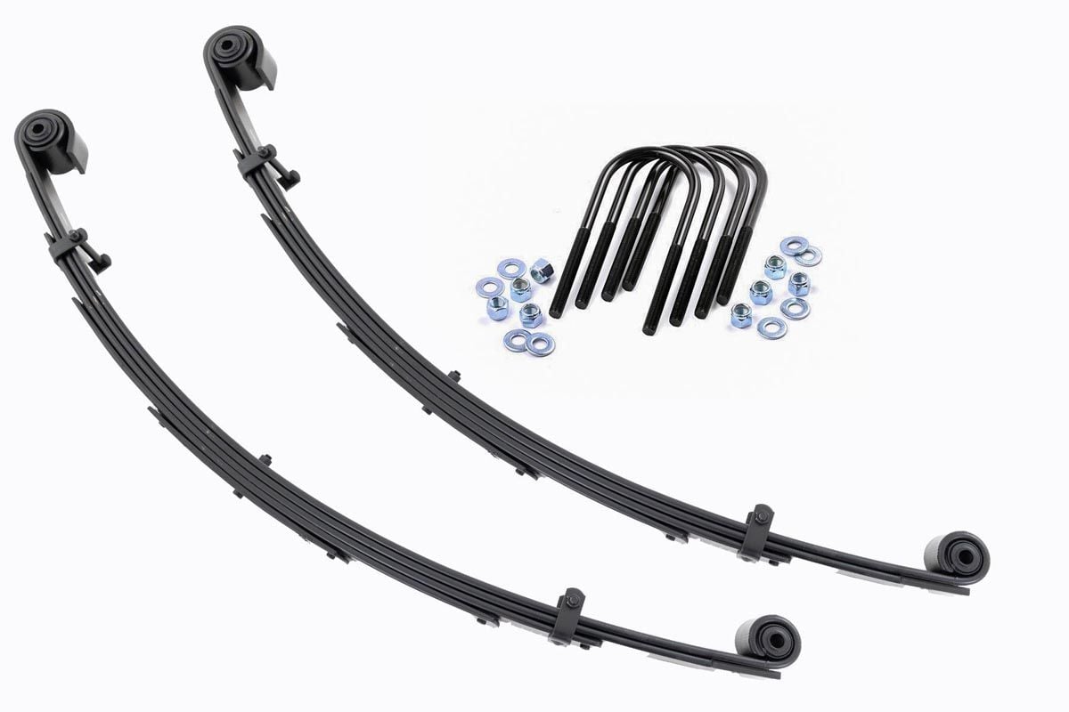 Rough Country 8057Kit Front Leaf Springs | 4" Lift | Pair | Ford Excursion/F-250 Super Duty/F-350 Super Duty 4WD