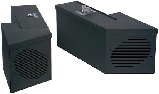 Security Speaker/Storage Lockbox w/ Roll Bar Cutout - '55-86 CJ / '87-91 Wrangler YJ (Black; Standard Key)
