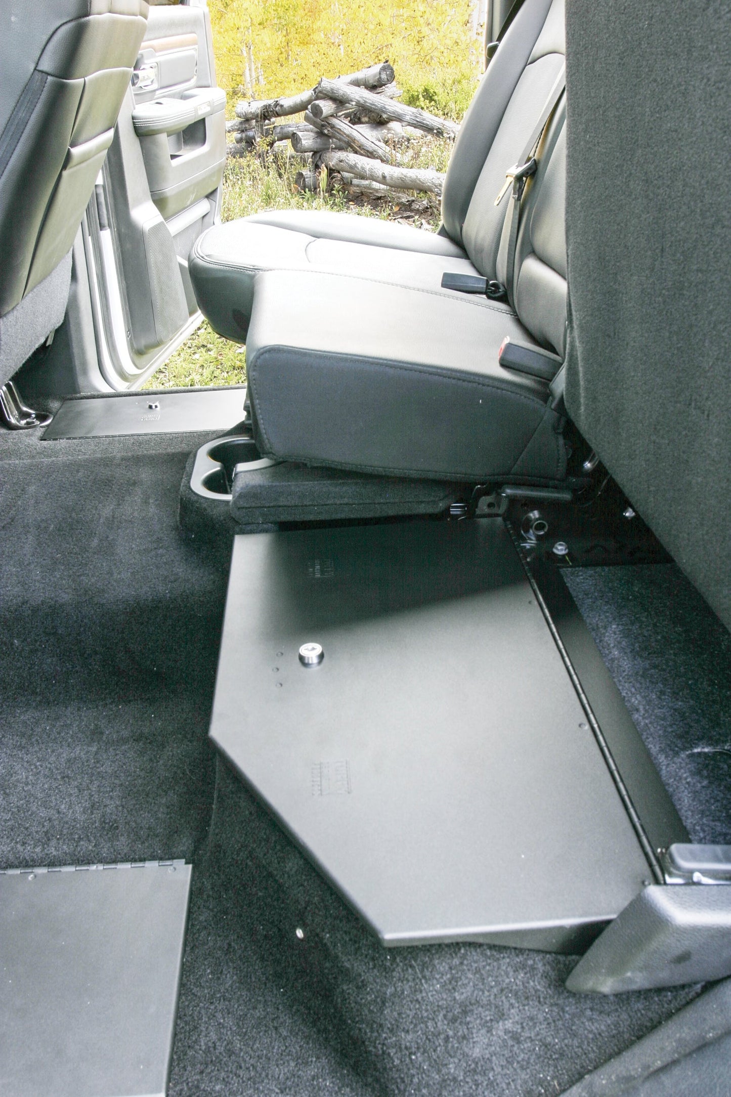 Rear Underseat Locking Lid - '09-10 Ram 1500 / '11-18 1500 / '19 1500 Classic / '10-25 2500/3500; Exc. Extended Crew Cab (Black)