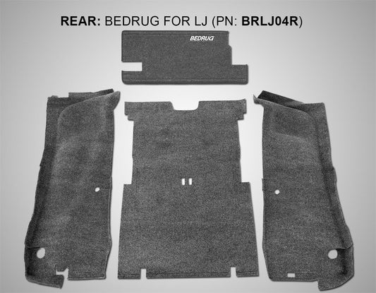 BedRug BRLJ04R JEEP BEDRUG 03-06 JEEP LJ UNLTD REAR 4PC CARGO KIT (INC TLGTE & TUB LINER)