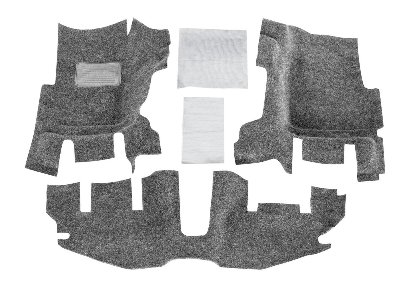BedRug BRTJ97F JEEP BEDRUG 97-06 JEEP TJ/LJ FRONT 3PC FLOOR KIT (W CNTR CNSL) - HT SHLDS