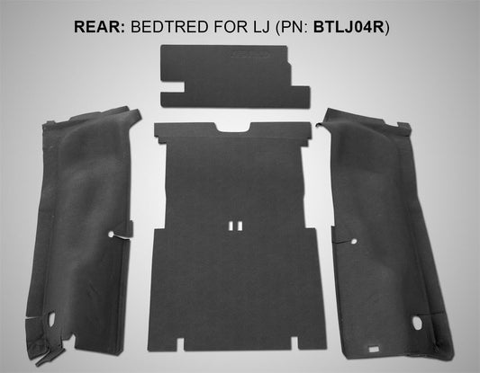 BedRug BTLJ04R JEEP BEDTRED 03-06 JEEP LJ UNLTD REAR 4PC CARGO KIT (INC TLGTE & TUB LINER)