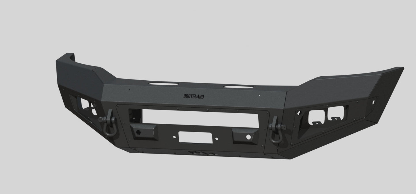 Bodyguard Bumpers A2 Series Base - Bare Metal Front Bumper - CAR19BNBNN