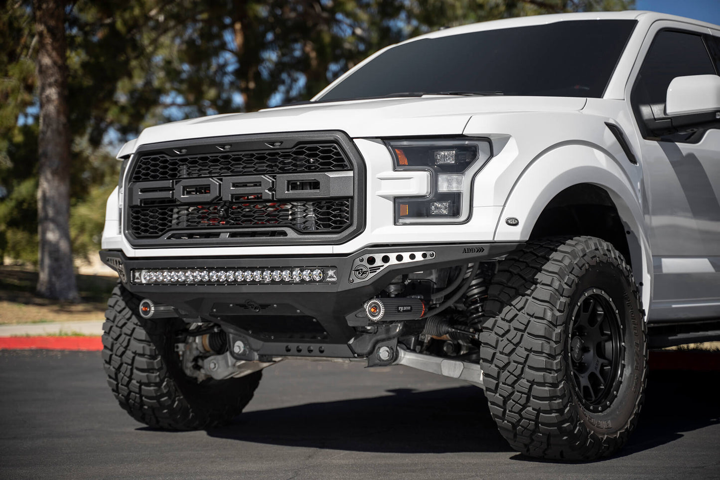 Addictive Desert Designs F114922770103 Rock Fighter Frame Cut Front Bumper