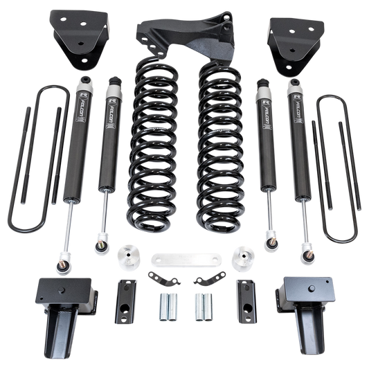 4" Coil Spring Lift Kit With Falcon Shocks - Ford Super Duty Diesel 4WD 2017-2022 F-350 And F-250 With Camper Spring Package