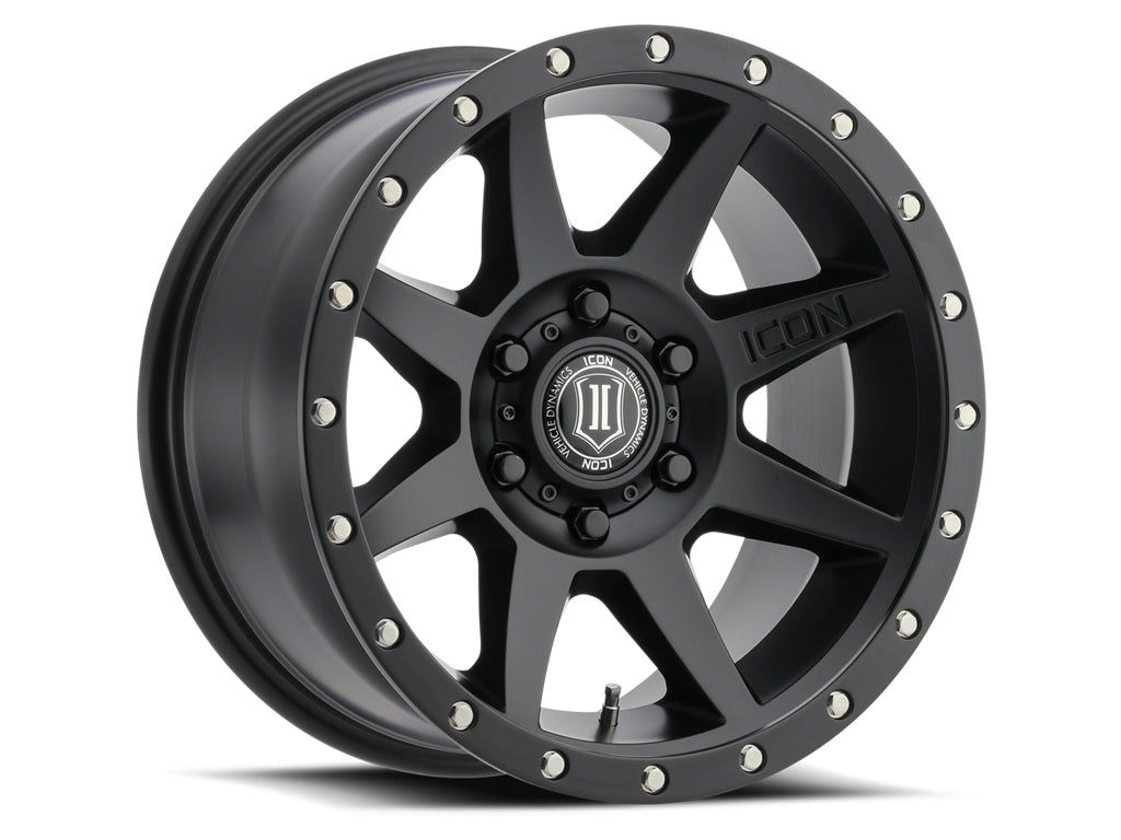 ICON Alloys 1817858447SB ICON ALLOYS REBOUND SAT BLK - 17 X 8.5 / 6 X 5.5 / 0MM / 4.75" BS