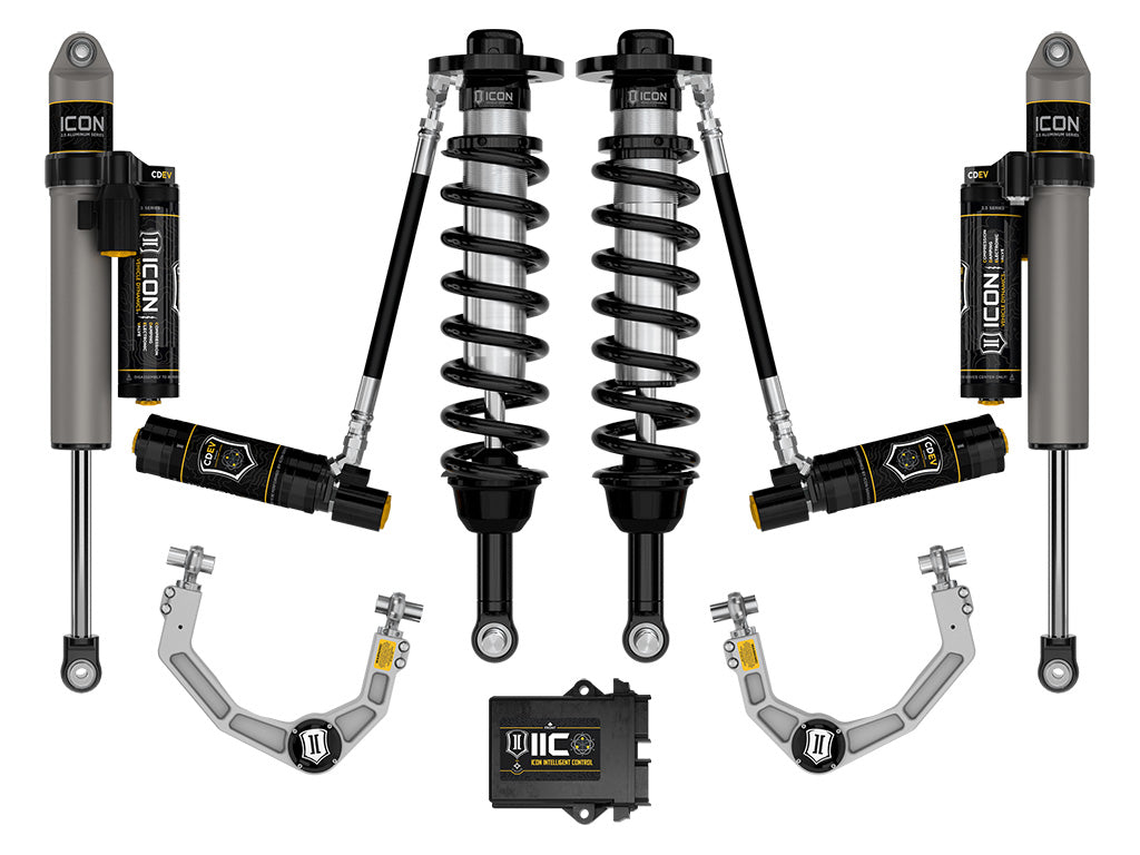 ICON 2021-2024 Ford F-150 4WD, 2.75-3.5" Lift, Stage 5 Suspension System, Billet