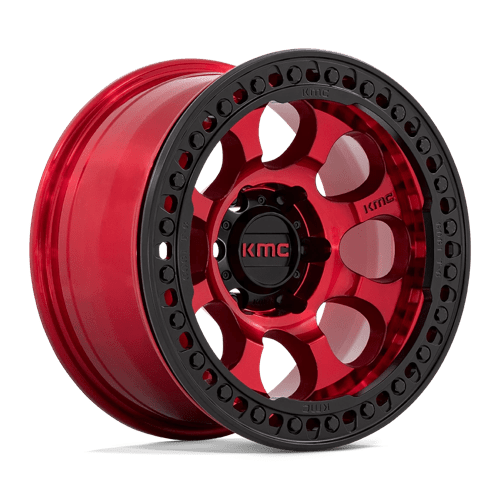KMC RIOT BL 17X9 6X5.5 RD-BLK-RG -38