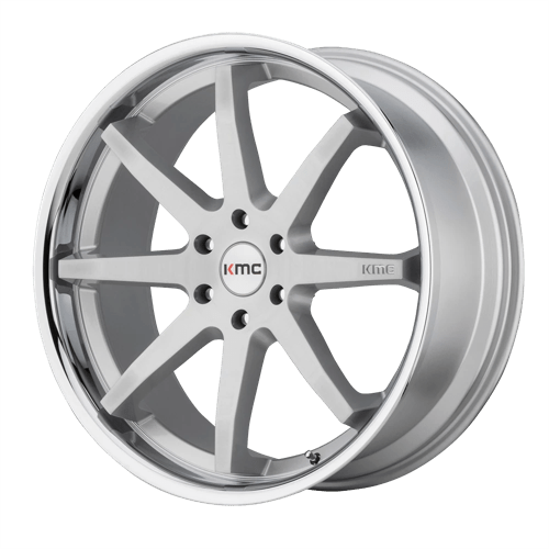 KMC KM715 20X9 6X135 BRUSH SLV CHR LIP 30MM