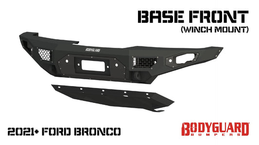 Bodyguard Bumpers Freedom Series Base (Winch Mount) - Textured Black Front Bumper - LAF21MYTNN