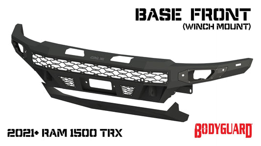 Bodyguard Bumpers Freedom Series Base (Winch Mount) - Bare Metal Front Bumper - LAR21LYBNN