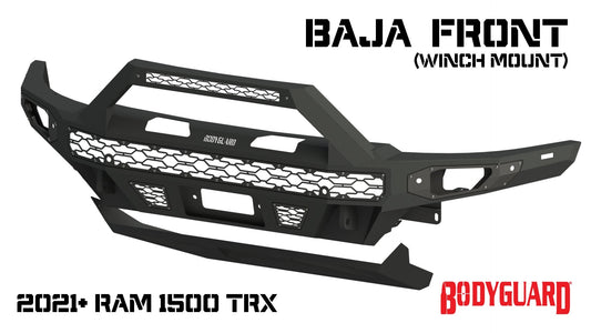 Bodyguard Bumpers Freedom Series Baja (Winch Mount) - Textured Black Front Bumper - LBR21LYTNB