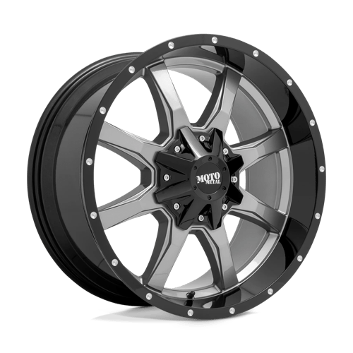Moto Metal MO970 18X10 8X6.5 G-GRY BLK LP -24MM
