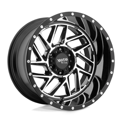 Moto Metal MO985 20X10 8X170 G-BLK MACH -18MM