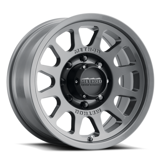 Method Race Wheels MR703 Bead Grip, 17x9, -12mm Offset, 8x6.5, 130.81mm Centerbore, Gloss Titanium
