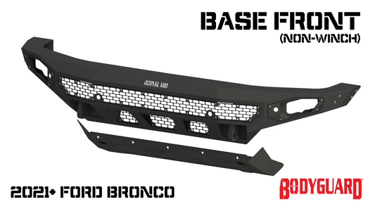 Bodyguard Bumpers Freedom Series Base (Non-Winch) - Textured Black Front Bumper - NAF21MYTNN