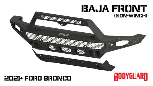 Bodyguard Bumpers Freedom Series Baja (Non-Winch) - Textured Black Front Bumper - NBF21MYTNB-R