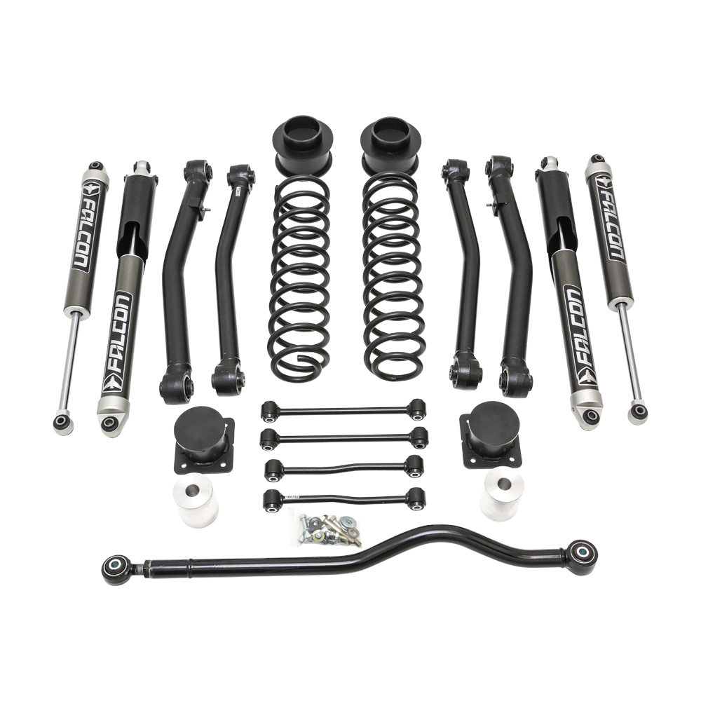 Terrain Flex 4-Arm Kit With Falcon 2.1 Monotube Shocks 2020-2023 Jeep JT Gladiator