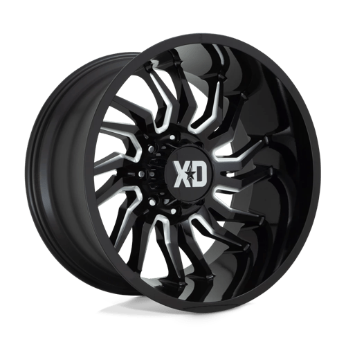 XD XD858 22X10 5X127 GLOSS BLACK MILL -18MM