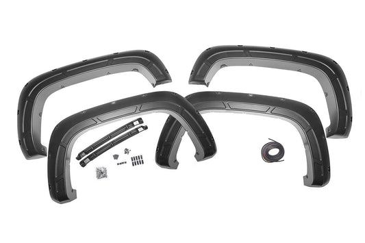 Rough Country A-C12011-GBA Fender Flares | Defender | GBA Black | Chevy Silverado 2500 HD/3500 HD (20-25)