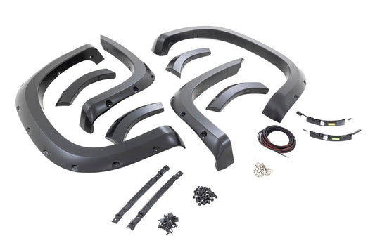 Rough Country F-C11911A-GAN Pocket Fender Flares | GAN Silver Ice Metallic | Chevy Silverado 1500 (19-21)