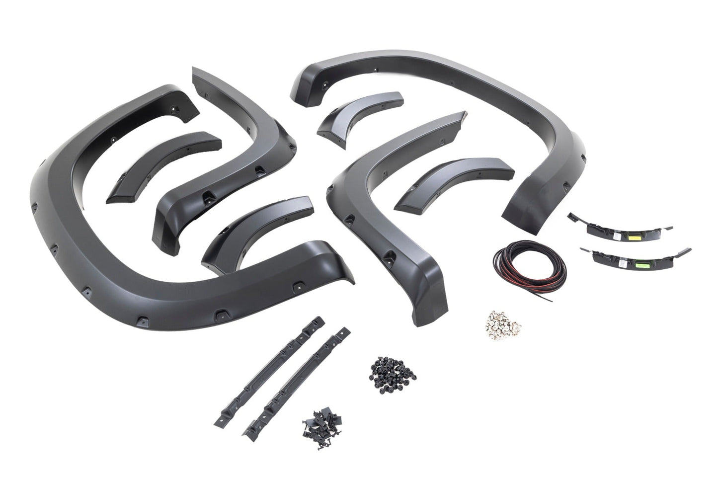 Rough Country F-C11911A-G9K Pocket Fender Flares | G9K Satin Steel | Chevy Silverado 1500 2WD/4WD (19-21)