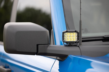 Rough Country 71047 LED Light Kit | Ditch Mount | 2" Black Pair | Spot Pattern | Ford Bronco (21-25)