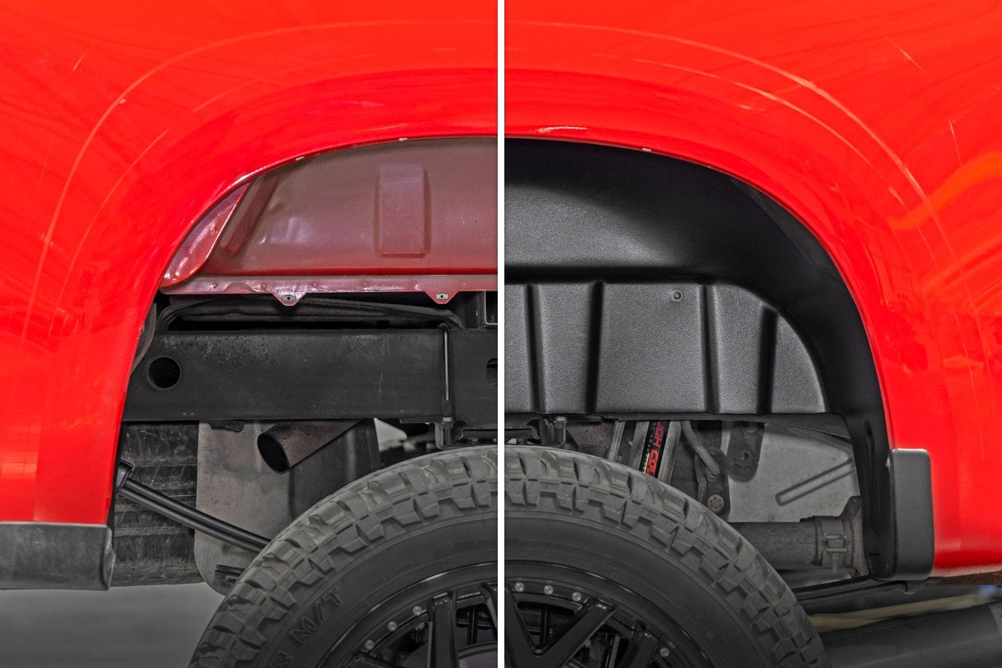 Rough Country 4519A Rear Wheel Well Liners | Chevy Silverado 1500 2WD/4WD (2019-2026 & Classic)