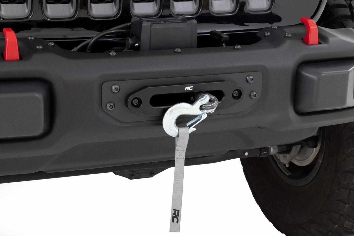Rough Country 10652 Winch Mounting Plate | Modular Steel OE Bumper | Jeep Gladiator JT/Wrangler JL (18-25)