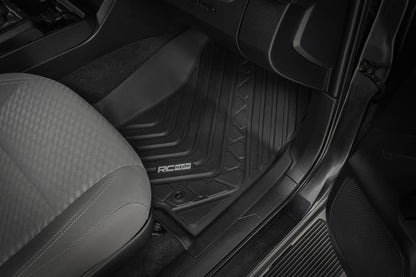 Rough Country FF-71216 Flex-Fit Floor Mats | Front and Rear | Toyota Tacoma 2WD/4WD (2016-2023)