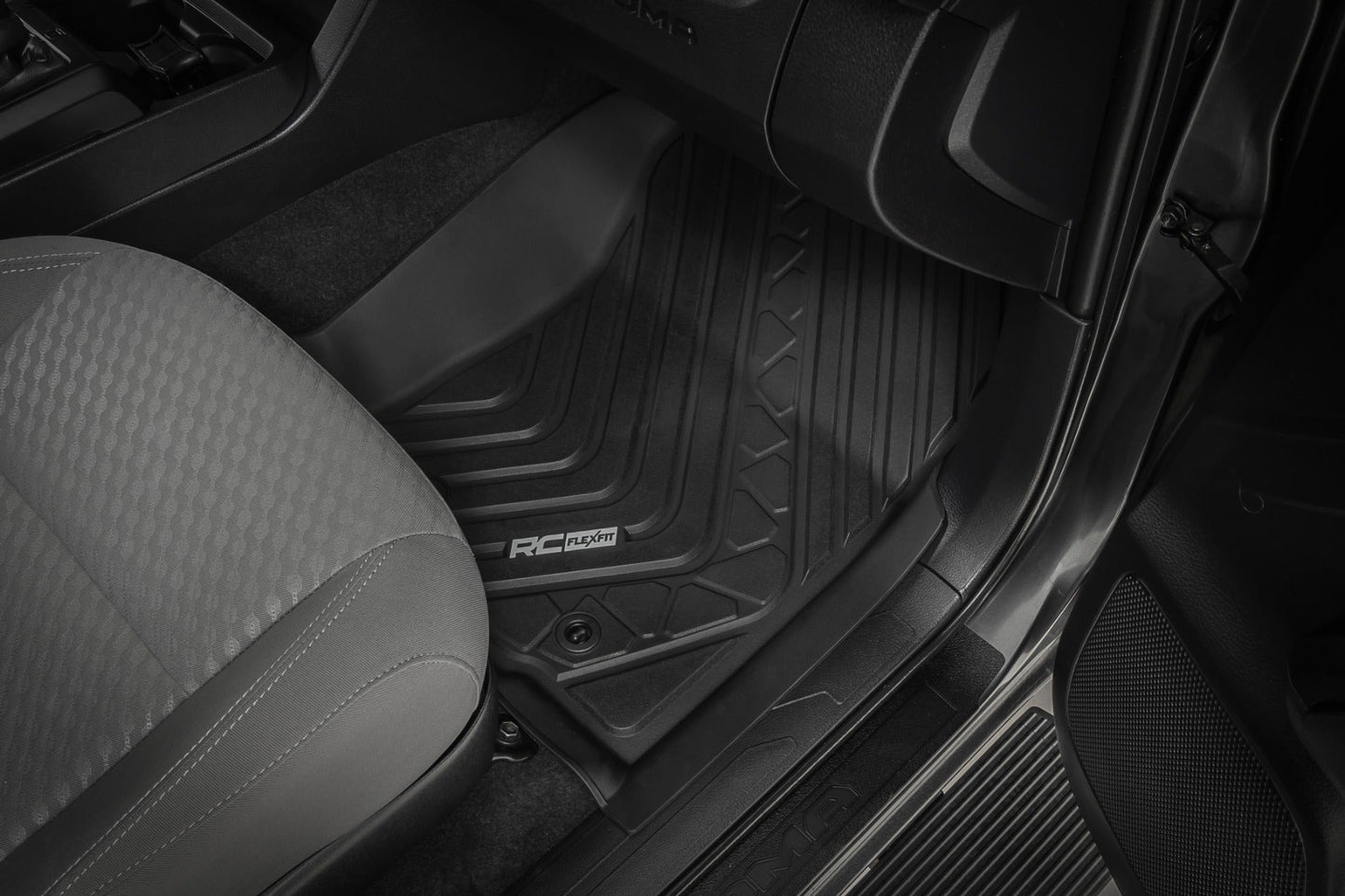 Rough Country FF-7121 Flex-Fit Floor Mats | Front | Toyota Tacoma 2WD/4WD (2016-2023)