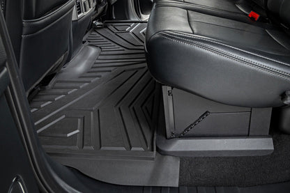 Rough Country FF-51712 Flex-Fit Floor Mats | Front and Rear | Ford F-250/F-350 Super Duty (17-26)